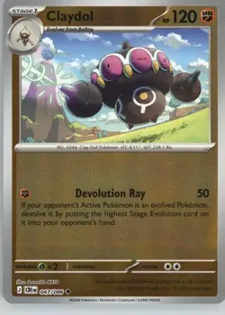 Claydol 047/086 Uncommon ME04: Chaos Rising Pokemon Reverse Holo Near Mint - Image 1