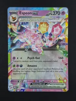 2025 Pokemon ESPEON EX #034/131 Prismatic Evolutions Double Rare ENG - Image 1