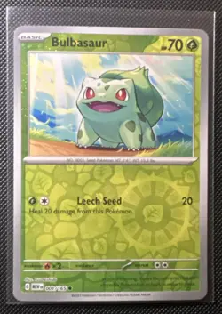 2023 Pokemon SV 151 Bulbasaur #001/165 Cosmos Holo - Image 1