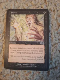 MTG Magic the Gathering 1x Duress - Urza's Saga LP - Image 1