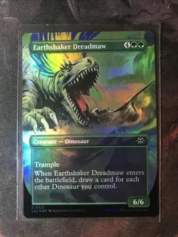 MTG Earthshaker Dreadmaw FOIL Borderless Lost Caverns of Ixalan LCI 0325 NM - Image 1