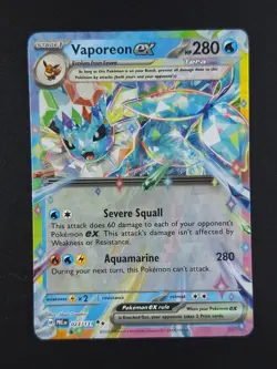 2025 Pokemon VAPOREON EX #023/131 Prismatic Evolutions Double Rare ENG - Image 1