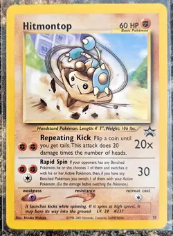 Pokemon 2001 Black Star Promo Hitmontop 37 NM - Image 1