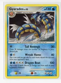 Pokemon Gyarados Rare Stormfront 19/100 NM WOTC Vintage - Image 1
