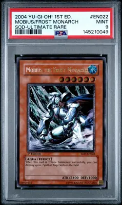 ULTIMATE RARE SOD-EN022 MORBIUS THE FROST MONARCH PSA 9 1ST ED. - 2004 YU-GI-OH! - Image 1