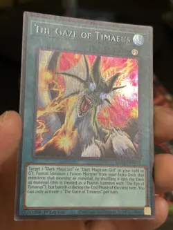 Yugioh The Gaze of Timaeus MZMU - EN013 1st Edition Secret Rare Near Mint - Image 2