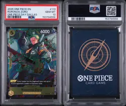 2025 ONE PIECE PROMOS ONE PIECE DAY DALLAS #113 RORONOA ZORO PSA 10 ✅ - Image 3