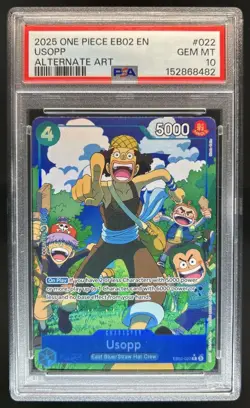 2025 One Piece Anime 25th Usopp Alternate Art #EB02-022 PSA 10 - Image 1