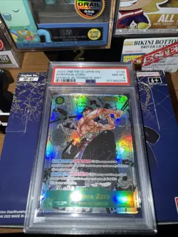 2024 ONE PIECE OP06-WINGS OF THE CAPTAIN MANGA ALTERNATE ART RORONOA ZORO PSA 8 - Image 1