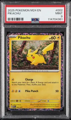 2025 POKEMON M24 EN-MCDONALD'S COLL #002 PIKACHU PSA 9 - Image 1