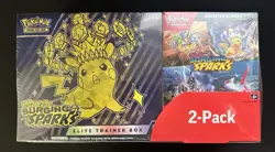 Pokemon Surging Sparks Elite Trainer Box + Booster Bundle COSTCO 2-PACK SEALED - Image 1