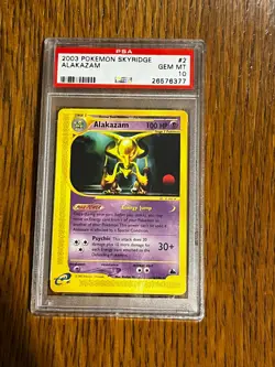 PSA 10 Skyridge Alakazam #2 Non Holo Rare Pokemon Vintage 2003 GEM MINT - Image 1