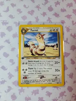 Pokemon Furret 35/111 Neo Genesis 1st Edition LP - Image 1