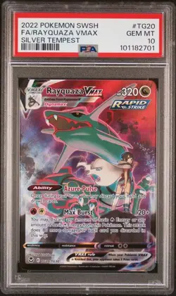 Pokemon Rayquaza VMAX TG20 Silver Tempest Trainer Gallery GEM MT PSA 10 - Image 1