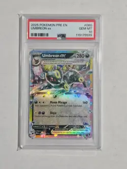 2025 POKEMON PRE EN-PRISMATIC EVOLUTIONS #060 UMBREON EX PSA 10 - Image 1