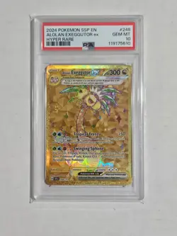 2024 POKEMON SSP EN-SURGING SPARKS HYPER RARE #248 ALOLAN EXEGGUTOR EX PSA 10 - Image 1