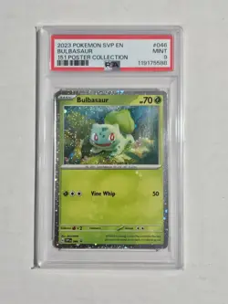 2023 POKEMON SVP EN-SV BLACK STAR PROMO 151 POSTER COLL #046 BULBASAUR PSA 9 - Image 1