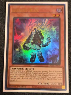 Yugioh Spright Blue BLTR-EN075 Ultra Rare 1st Ed NM - Image 1