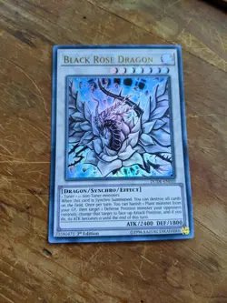 "Ghost Rare" Alter Art Black Rose Dragon DUDE-EN010 Yugioh U-V-Oh - Image 1