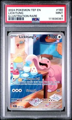 LICKITUNG 180/162 PSA 9 SV05 Temporal Forces - Illustration Rare Card Pokemon - Image 1