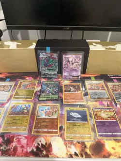 Pokemon Cards TCG Lots Rayquaza VMax, Mewtwo EX - Image 1