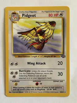 Pokemon TCG Pidgeot Jungle Card 24/64 Unlimited Non-Holo Rare - Image 1