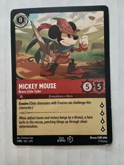 DISNEY LORCANA 2022 D23 EXPO MICKEY MOUSE - BRAVE LITTLE TAILOR Ungraded - Image 1