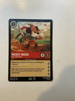 DISNEY LORCANA 2022 D23 EXPO MICKEY MOUSE - BRAVE LITTLE TAILOR Ungraded - Image 3