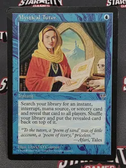 MTG Mystical Tutor- DAMAGED -Mirage Magic the Gathering Card #080 - Image 1