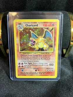 Pokemon TCG Charizard 4/102 Base Set Unlimited Holo Rare - Nintendo 1999 Card - Image 1