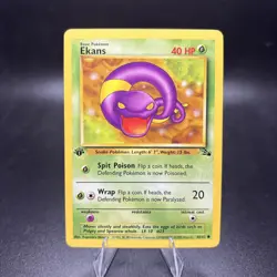 1st edition Ekans 46/62 Fossil Set Rare Vintage Pokemon Card - NM -j - Image 1