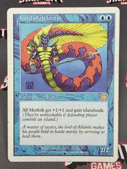 MTG Lord of Atlantis- DAMAGED -6th Edition Magic the Gathering Card #079 - Image 1
