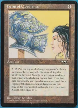 Helm of Obedience Alliances VHP/DAMAGED (Reserved List MTG Card) 518777 ABUGames - Image 1