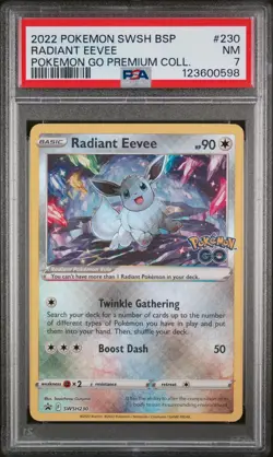Radiant Eevee SWSH230 - SWSH: Sword & Shield Promo Cards Holo (PSA 7) - Image 1