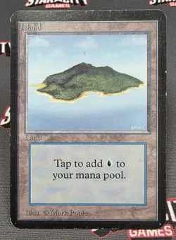 MTG Island (A)- DAMAGED -Alpha Magic the Gathering Card #289 - Image 1