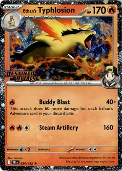 Ethan's Typhlosion (Prerelease) Rare Miscellaneous Cards & Products 034/182 NM - Image 1