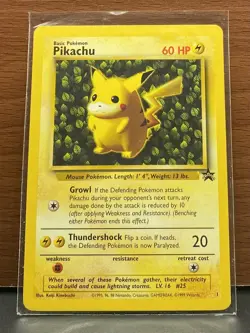 POKEMON Pikachu 1999 Black Star Promo Card #1 - Image 1