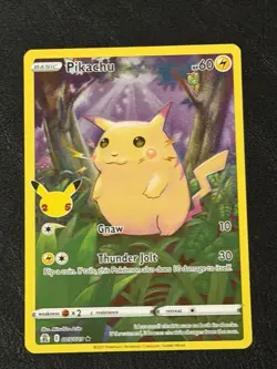 Pikachu 005/025 Pokemon Card TCG 25th Anniversary Promo Holo TCG - Image 1