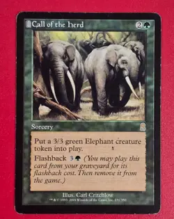 Call of the Herd Odyssey Regular MP MTG Magic The Gathering Ships FAST - Image 1
