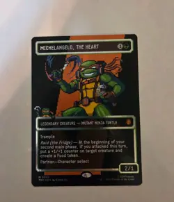 2026 MTG TMNT BORDERLESS PIXEL SURGE FOIL #0092 MICHELANGELO, THE HEART - Image 2