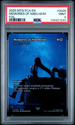 2025 MTG FINAL FANTASY THROUGH THE AGES FOIL #0026 MEMORIES OF NIBELHEIM PSA 9 - Image 1