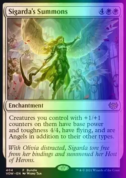 MTG Sigarda's Summons (404/596) Innistrad Crimson Vow LP FOIL - Image 1