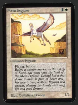***Alpha Mesa Pegasus (Light Indents)*** MTG Alpha Magic Kid Icarus - Image 1
