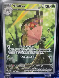 Pokemon TCG Vivillon Illustration Rare SV Surging Sparks #193/191 NM - Image 1