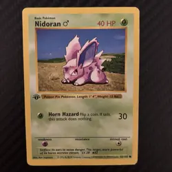 Nidoran Male 55/102 1st Edition Shadowless Base Set 1999 LP WOTC Pokemon - Image 1