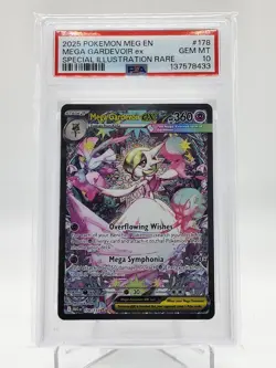 MEGA GARDEVOIR EX 2025 POKEMON MEGA EVOLUTIONS SIR #178/132 PSA 10 Q0895 - Image 1