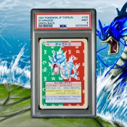 1997 POKEMON JAPANESE TOPSUN #130 GYARADOS GREEN BACK PSA 9 - Image 1