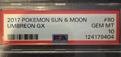 Pokemon Umbreon GX 80/149 SM Base Set Holo Ultra Rare PSA 10 - Image 2