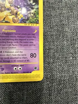 Pokemon Card Alakazam Non Holo 33/165 Rare Expedition Base Set (2002) - Image 4