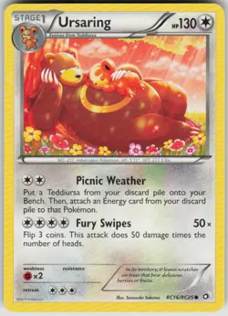 Pokemon Ursaring Common Legendary Treasures: Radiant Collection RC16/RC25 LP - Image 1
